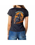 DISFRUTANDO A LO GRANDE GRAY WOMEN T-SHIRT - iguanacustomcollection