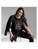 FRANKESTEIN ALWAYS RIDE TO FEEL ALIVE BLACK WOMEN T-SHIRT - iguanacustomcollection