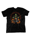 FRANKESTEIN ALWAYS RIDE TO FEEL ALIVE BLACK MEN T-SHIRT - iguanacustomcollection