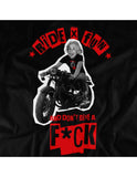RIDE X FUN AND DON'T GIVE A F**K BLACK WOMEN T-SHIRT - iguanacustomcollection